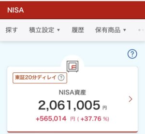 NISA 2024年4月26日 楽天証券 S&P500 評価損益