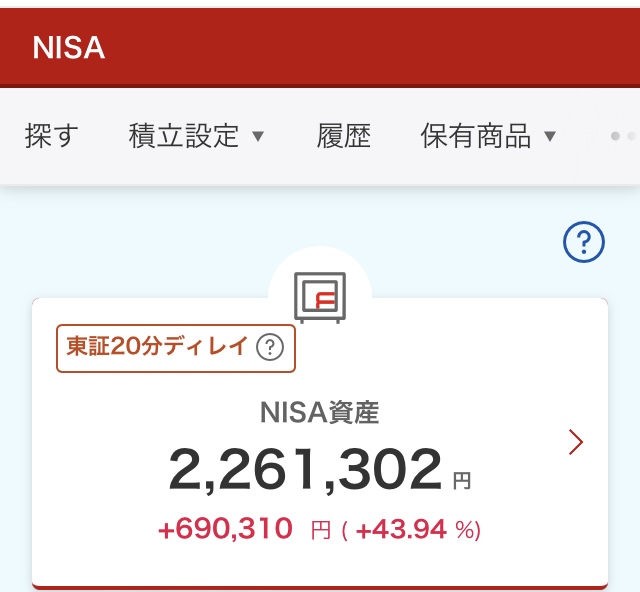 NISA 2024年5月22日 楽天証券 評価損益