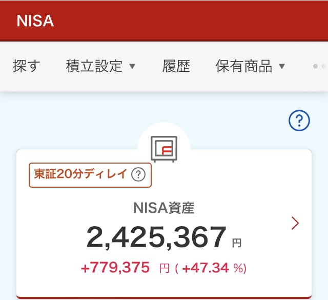 NISA 2024年6月25日 楽天証券 評価損益