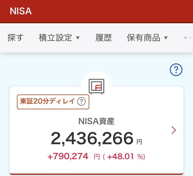 NISA 2024年6月26日 楽天証券 評価損益