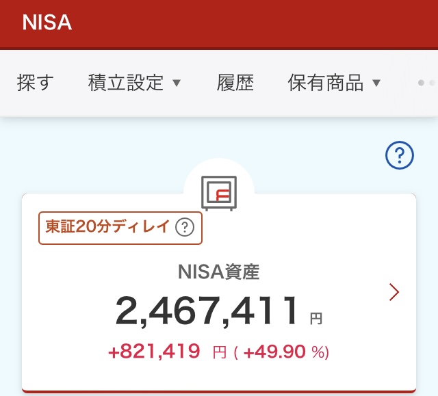 NISA 2024年7月2日 楽天証券 評価損益