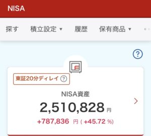 NISA 2024年7月18日 楽天証券 評価損益