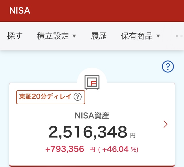 NISA 2024年7月19日 楽天証券 評価損益