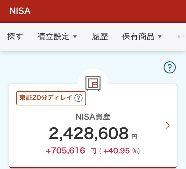 NISA 2024年7月30日 楽天証券 評価損益