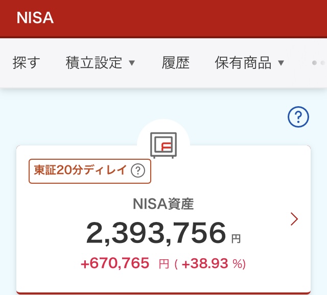 NISA 2024年7月31日 楽天証券 評価損益