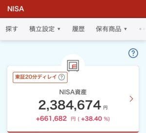 NISA 2024年8月1日 楽天証券 評価損益