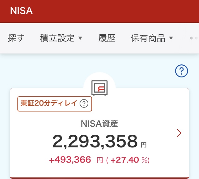 NISA 2024年8月7日 楽天証券 評価損益