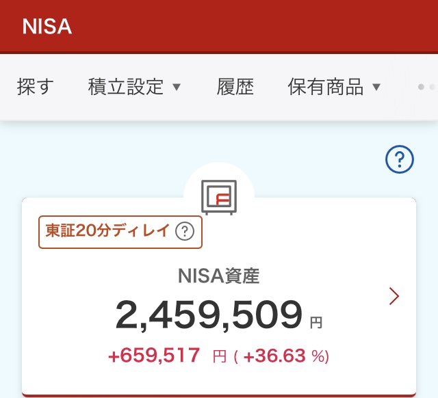 NISA 2024年8月16日 楽天証券 評価損益