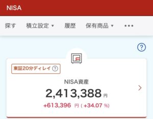 NISA 2024年8月26日 楽天証券 評価損益