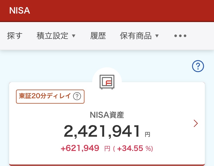 NISA 2024年8月28日 楽天証券 評価損益