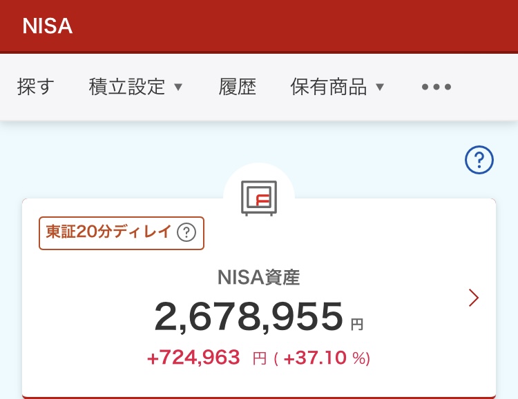 NISA 2024年10月8日 楽天証券 評価損益