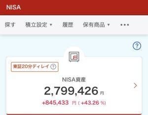 NISA 2024年10月24日 楽天証券 評価損益