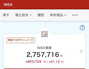 NISA 2024年11月5日 楽天証券 評価損益