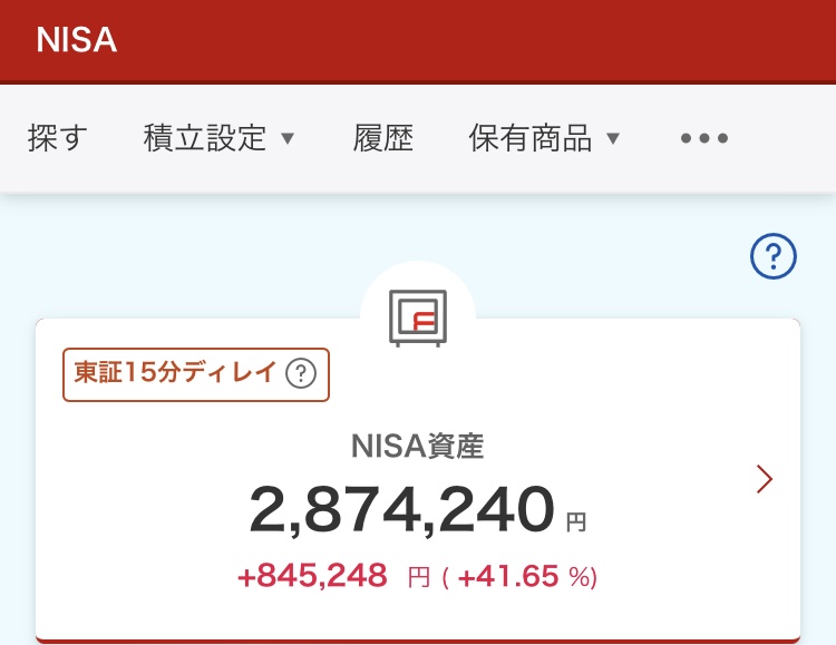 NISA 2024年11月6日 楽天証券 評価損益