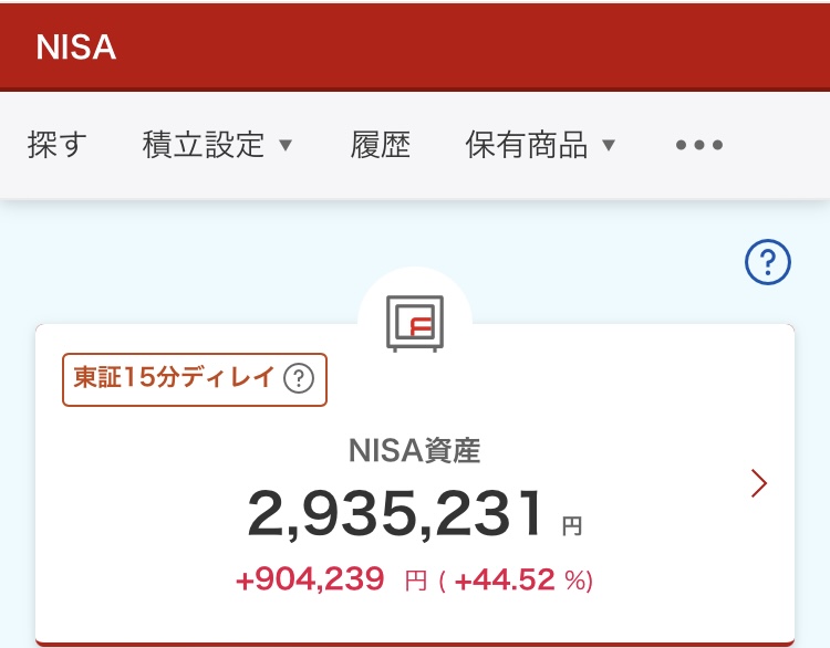 NISA 2024年12月2日 楽天証券 評価損益