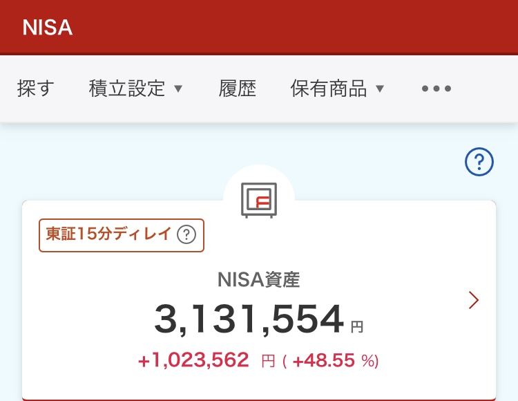 新NISA 2024年12月30日 楽天証券 評価損益